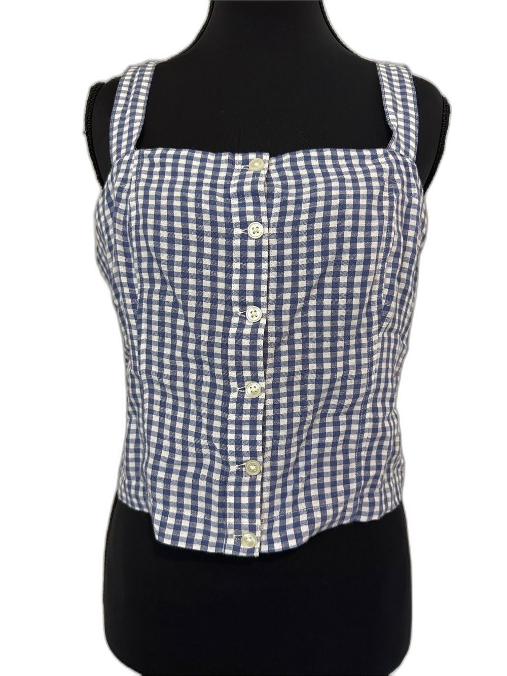 Excellent condition- Levi’s Blue Gingham Button-Front Camisole